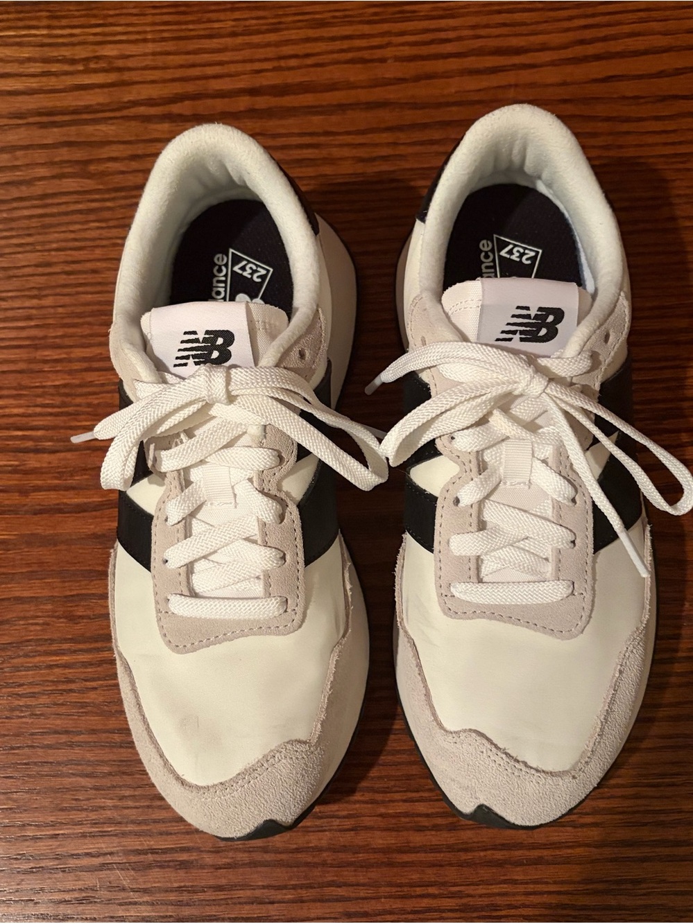 New Balance Women’s White and Black Casual Runner Sneakers